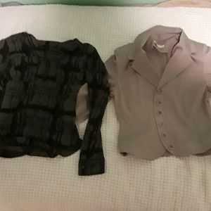 Jacket and button up shirt